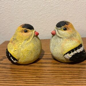 Yellow and Black Bird Figurines